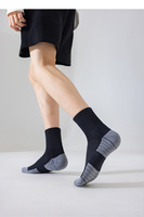 Chaussettes de sport personnalisées en gros avec logo, chaussettes de course rembourrées en tissu éponge pour hommes et femmes, OEM, faible MOQ, prix d'usine