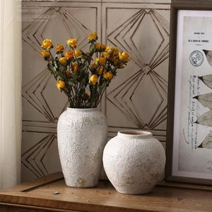 Florero de cerámica de flores secas para sala de estar minimalista moderno C886, adornos nórdicos Ins, tarro de cerámica gruesa Retro - Product Image 2