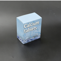 Boîtes de comprimés de calcium en plastique transparent les plus vendues, pliables en PET, emballage d'affichage pour compléments alimentaires