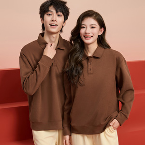 Uniformes de restaurant, polos en coton, impression de logo personnalisé, vêtements de travail printemps-automne pour maison de thé, restaurant de fondue - Product Image 4