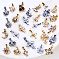 Pendentif en croix de la vierge marie, bijou religieux, en acier inoxydable, breloque papillon, Animal cheval, Cobra, serpent