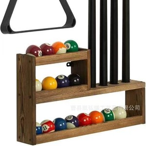 Soporte de madera maciza para tacos de billar, con capacidad para 4 tacos, estante de almacenamiento para tacos de billar. - Product Image 2