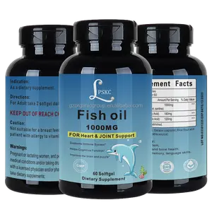 Private Labels GMP Certified Alta DHA/EPA Alta Qualidade Natural Óleo de Peixe Benefícios Omega 3 Óleo de Peixe 1000mg Softgel Cápsula