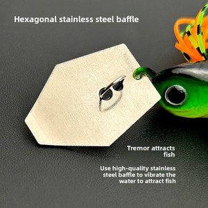 Señuelo de pesca antienredos de compuesto giratorio, señuelo artificial de silicona suave biónico, placa de plomo bloqueadora de agua para pez barba. - Product Image 2