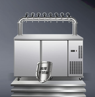 Kegerator commercial 8 robinets avec tour à bière en arche, refroidisseur de bière pression à refroidissement par air pour pub et restaurant