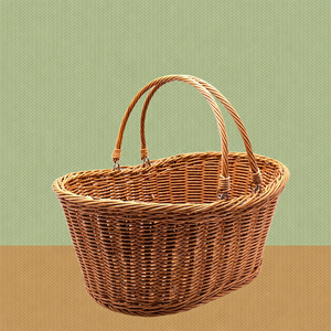 Cesto <span class=keywords><strong>da</strong></span> Picnic Grande in Rattan PP Intrecciato, Fatto a Mano, Ecologico, Impermeabile, Moderno, Personalizzabile, per Conservare Pane e Frutta - Product Image 3