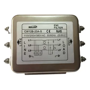 High performance Ac EMI Filter 20A Three Phase Bolt Type CW12B-20A-S Ac EMI Filter EMC filter