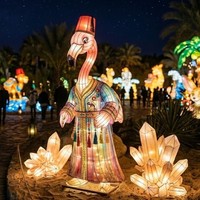 Cartoon-Tierfiguren Freizeitpark-Laternen-Dekoration für Weihnachten Innen-/Außenbereich Themenpark-Lichtshow