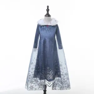 congelados 2 traje adulto Suppliers-Vestido de fantasia frozen elsa 2 para crianças, vestido para princesa frozen, vestido infantil e adulto, em estoque, 2020