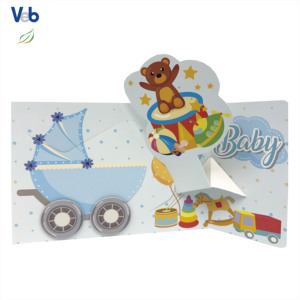 Tarjeta de Agradecimiento para Bebé Recién Nacido, Hecha a Mano, con Diseño Personalizado por Diseñadores Profesionales, Cartulina Recubierta Ecológica - Product Image 3