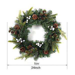 Factory Customized Pvc Door Hanging Indoor Activity <b>Decoration</b> Round Christmas <b>Wreath</b> - Product Image 1