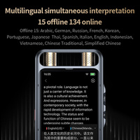 VORMOR M5 Enregistreur de traducteurs de langue vocale Enregistreurs vocaux numériques portables Enregistreur vocal WIFI AI avec application
