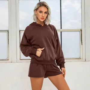 Custom Women Boxy Sexy Low Moq Double Hood Hoodies Second Plain