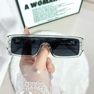 نظارات شمسية أنيقة جديدة لعام 2026 بتصميم أوروبي للنساء والرجال، إطار مستطيل صغير بشكل رأس الفهد، عدسة واحدة بحماية UV400، بيع بالجملة من المصنع - Product Image 4