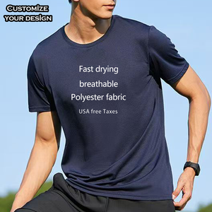 USA Miễn Phí Thuế Tốt Nhất Người Bán Nhanh Chóng Khô Chạy 100% Polyester Màn Hình In T Áo Sơ Mi Tùy Chỉnh Thoáng Khí T Áo Sơ Mi Tập Thể Dục Người Đàn Ông Áo Thun - Product Image 3