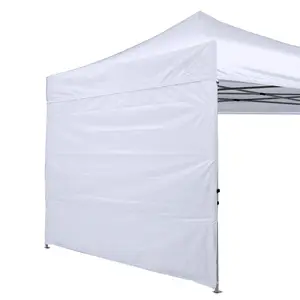 Komersial Logam Luar Ruangan, 2X2 3X3 6X6 7X7 10 Kaki Tahan Air Pop Up Tenda Lipat Gazebo dengan Dinding Samping Jendela/