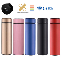 Bouteille isotherme numérique à affichage LED de température, en acier inoxydable, moderne, alimentée par batterie, portable, sans danger pour l'eau bouillante
