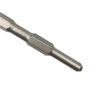 Ciseau à rainurer à tige hexagonale de 17 mm pour le dégrossissage du mortier et le dépose de briques, avec manche en acier, pour travaux de maçonnerie