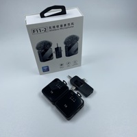 Microphone Lavalier Sans Fil Dynamique Vidhon F11 2.4G, Autonomie de 6 Heures, Réduction du Bruit, Conception Légère en Plastique 3-en-1 pour
