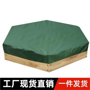 Housse de bac à sable hexagonal verte en tissu Oxford 210D, imperméable, anti-UV, anti-poussière, pour jouets, pour l'exportation - Product Image 2