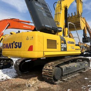 Excavatrice sur chenilles hydraulique Komatsu PC350LC d'occasion de haute qualité, 35 tonnes, PC350LC-8 PC350 PC360, équipement de grande machinerie d'occasion - Product Image 4
