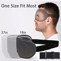 Masque de sommeil 3D profilé avec boîte, cache-yeux occultant la lumière, bandeau pour les yeux pour les voyages, les pauses, le sommeil, la méditation, gris