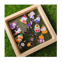 Pendentifs à breloques Halloween pendentifs en alliage émail citrouille fantôme breloques Halloween bricolage boucle d'oreille collier bracelet breloques