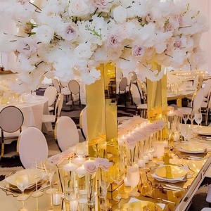 Modern Stainless Steel Flower Device <b>Table</b> Decorative Wedding Centerpieces Props <b>Party</b> Road Guide for Wedding Events - Product Image 5