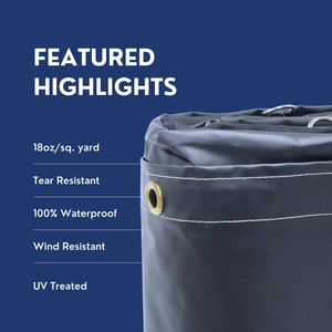 Rouleau de bâche en PVC haute qualité 18 oz 16' x 25' très résistant, personnalisé, imperméable, en vinyle pour camion, pour couverture - Product Image 3