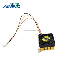 Disipador de Calor de Cobre para Chipset de Puente Norte-Sur de 5v y 40 mm, Disipador de Calor de Puente Norte de 40 mm con Ventilador, Radiador de 40 mm x 40 mm