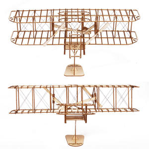 Modelo de Avión de Madera de los <span class=keywords><strong>Hermanos</strong></span> <span class=keywords><strong>Wright</strong></span>, Rompecabezas Histórico de Ensamblaje 3D, Juguete Educativo de Bricolaje, Manualidades, Piezas Móviles, Fácil Ensamblaje - Product Image 4