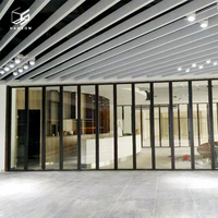 New Office Aluminium Partition Wall Movable Soundproof Glass Office Partition Wall Glass Removable Wall Partition