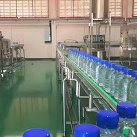 Machine automatique 3 en 1 monobloc pour le lavage, le remplissage et le bouchage de petites bouteilles d'eau minérale