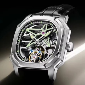Envío Directo AESOP Reloj de Pulsera Deportivo Mecánico con Diamantes Naturales para Hombre, Reloj de Diseño Esqueleto a Prueba de Agua para Hombre - Product Image 3