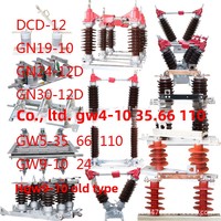 Isolateur haute tension Hongyi GW5-40.5/630A-2500A 35KV, interrupteur d'isolement extérieur monté sur poteau, équipement en céramique cuivre étamé