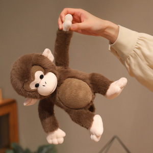 Simpatico Peluche <span class=keywords><strong>Scimmia</strong></span> Macaque da Zoo, Giocattolo di Simulazione, Confezione in Sacchetto a Rete, Oggetto di Scena per Fotografia - Product Image 4