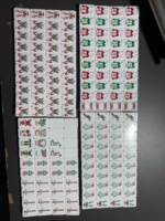 Boîte cadeau de Noël rose, jeu de Mahjong américain avec tuiles peintes à la main en acrylique, ensemble complet, vente en gros OEM