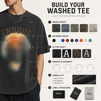 T-shirt Homme Oversize Gris Délavé Effet Acide Personnalisé avec Impression Numérique Dégradée Avant et Arrière – Style Streetwear Décontracté