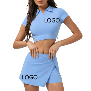 Conjuntos Deportivos de 2 Piezas para <span class=keywords><strong>Mujer</strong></span>, Trajes Deportivos, Conjuntos de Yoga, Traje de Falda y Blusa para <span class=keywords><strong>Mujer</strong></span>, Conjunto de Falda para Tenis - Product Image 1