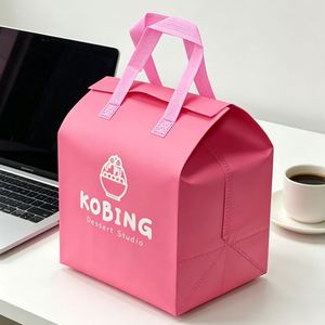 Sac isotherme jetable en non-tissé avec feuille d'aluminium pour boissons chaudes/froides et livraison de café/aliments, idéal pour les plats à emporter et les pique-niques en extérieur - Product Image 2