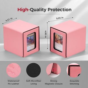 Venta al por mayor Commander Heavy-Duty Leather Deck Box para <span class=keywords><strong>100</strong></span> + Single Sleeved Trading Cards para uso doméstico y de regalo - Product Image 3