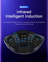 Lampe à LED UV pour manucure 168W, 54 perles lumineuses doubles, induction intelligente, emballage personnalisé, 4 minuteries pour les propriétaires de salons