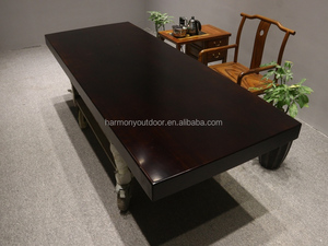 Table de salle à manger en <span class=keywords><strong>bois</strong></span> massif de noyer avec plateau à bords naturels et pieds de table, mobilier de luxe à prix abordable 2026 - Product Image 2