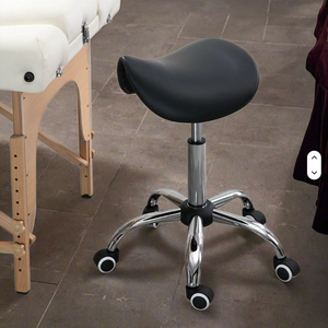 Luxury Design Oem Adjustable Salon Cutting Pu Leather <b>Saddle</b> <b>Stool</b> Rolling Swiveling Barber Chair - Product Image 6