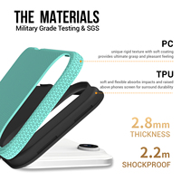 Coque de Téléphone Mobile Vkoo Triangle Anti-Rayures en TPU et PC 2 en 1 Anti-Choc pour iPhone 17 Pro Max 17 Air 17 Pro