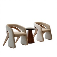 Ensemble de table et chaises de réception de style italien moderne de luxe en bois massif, meubles pour la maison, pour les halls d'hôtel, les clubs, les salons (1 table)