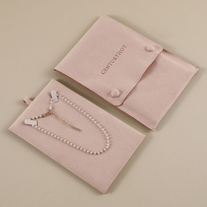 ถุงใส่เครื่องประดับไมโครไฟเบอร์พิมพ์โลโก้ได้ คุณภาพสูง พร้อมช่องใส่ของ ถุงของขวัญกำมะหยี่สำหรับสร้อยคอ - Product Image 4