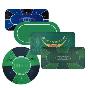 Factory Supply high quality Custom Printing 120*60*0.2cm Round portable Wear-resistant Poker Table Rubber Mat Suppliers