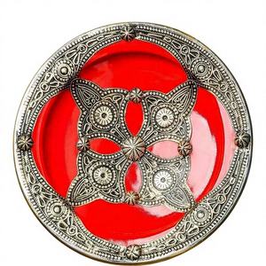 Assiettes en céramique gravées de style moderne, personnalisées, pour le petit-déjeuner, à fruits, imprimées, émaillées, artisanat marocain, décoration intérieure, cadeau - Product Image 1