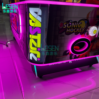 Machine de jeu d'arcade d'intérieur à monnayeur pour enfants, avec fonction de musique et de double réaction, jeu de sport 2 joueurs, Table de hockey sur air Stick Star